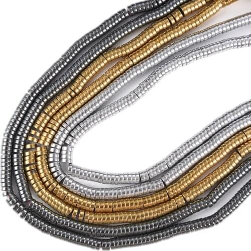 Natural Stone Hematite loose spacer Beads For Jewelry Making Diy necklace 6mm*2mm