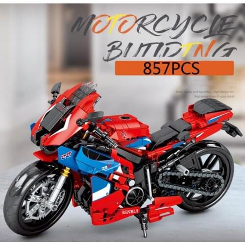 Technical scale japan motorcycle building block honda CBR motor vehicle model steam assembly brick toy collection for boys gifts