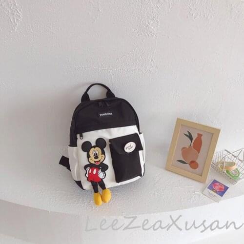 Disney Mickey Mouse Hot 3D children schoolbag waterproof schoolbag Boys and girls Lovely kids Cartoon Backpack