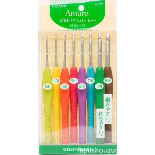 Japan Clover 43-321 knitting tools handmade wool DIY color ambiguous Crochet hook set 8pcs