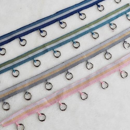 12M/lot 4cm Wide Iron Rings Lace Curtain Trims Sofa Stage Valance Decor Ribbon Belt DIY Sewing Lace Trim Curtain Accessories