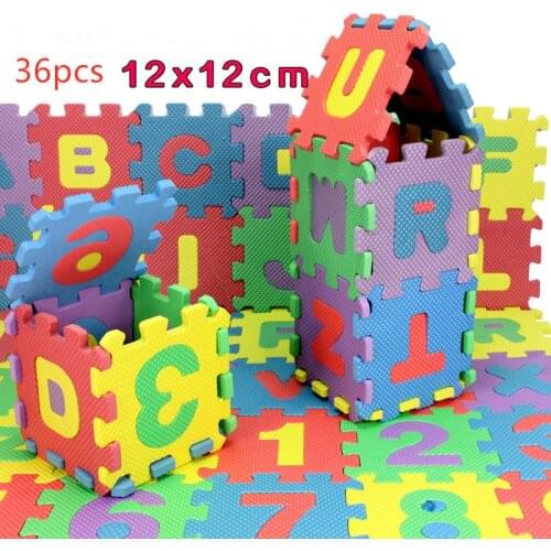 36pcs Baby Kids Alphanumeric Educational Puzzle Blocks Infant Child Toy Gifts Baby Toys Mat Juguetes Tapete Infantil Dropship