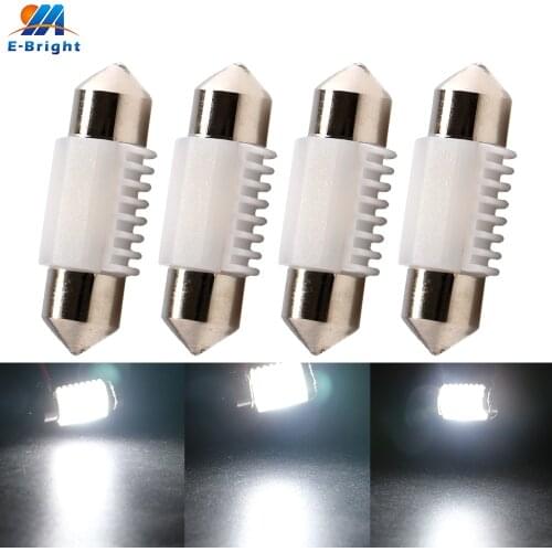 4X C5W Canbus Led 31mm 36mm 39mm 41mm Festoon 3030 2 SMD Ceramic PVC Led Bulb dome side Interior ceiling Light 9-30V NO ERROR