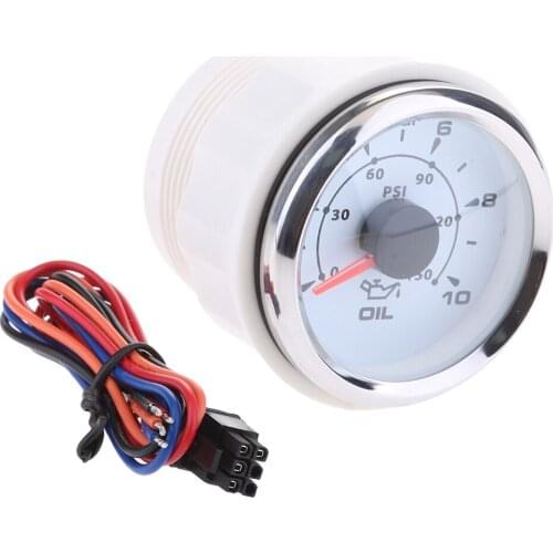 52MM 7 Colors LED 0-150Psi/0-10Bar Oil Press Pressure Gauge Meter Car Boat