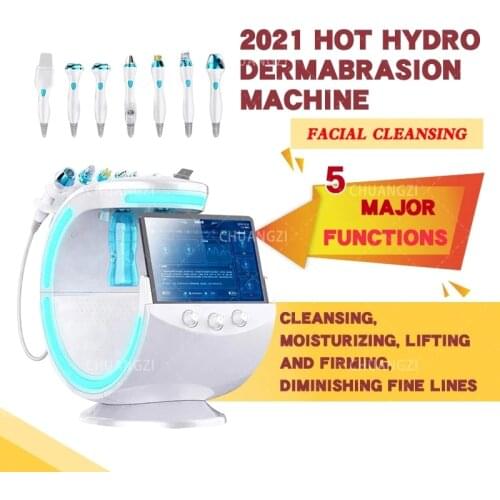 New 7 In 1 Smart Facial Cleansing hydrafacial skin analyze Deep Pore Vacuum Hydra Skin Lift Anti-aging Beauty Machine