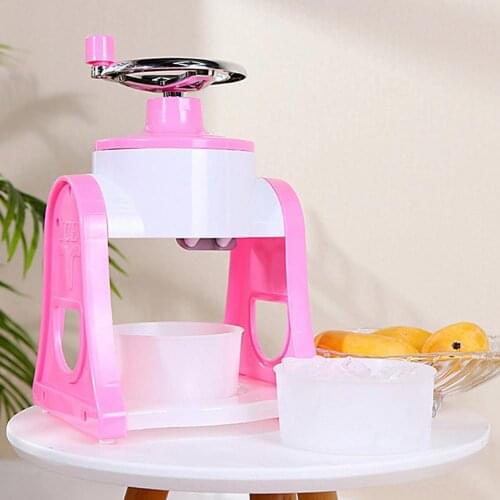 Ice Shaver Crusher Eco-friendly Large Capacity Plastic Handheld Snow Manual Crushing Hand Cranked Ice Shaver for Household