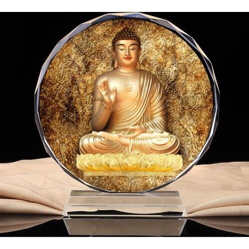 Buddhist portraits, Thangka Buddha - Sakyamuni Golden Buddha, Bodhisattva portraits, crystal ornaments, handicrafts