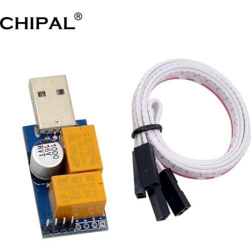 CHIPAL Double Relay USB Watchdog Card Unattended Automatic Restart Blue Screen Crash Timer Reboot For 24H Mining Server Gaming