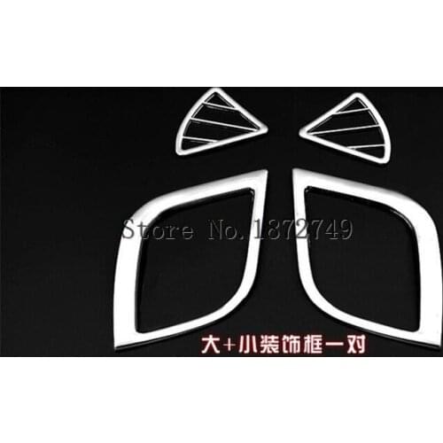 For Hyundai Solaris Verna Car trim accessories interior outlet decoration ring ABS chrome 4pcs per set