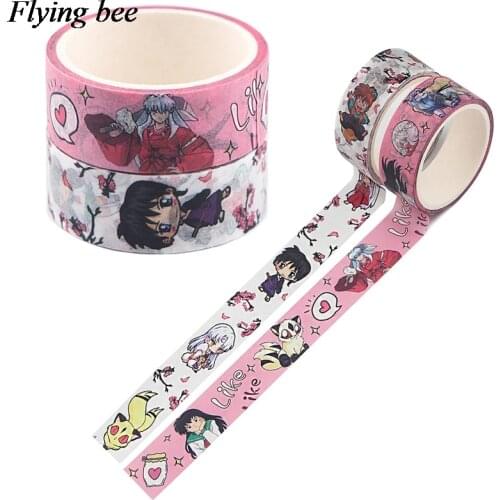 Flyingbee 15mmX5m Washi Tape Decorative Adhesive Tape Anime Tapes For Sticker Scrapbooking DIY Stationery Tape X1031