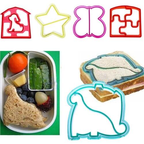 Bread Mould Cutter DIY Creative Cute Star Animals Shape Sandwich Toast Cookie Plastic Mold Breakfast Cutting Baking Tools Decor