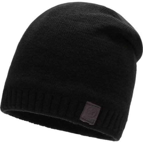 Skullies Beanies Men Winter Hat Women Knitted Hats For Men Cap Winter Beanie Hat Gorro Thick Warm Brimless Fur Bonnet Mens Ca