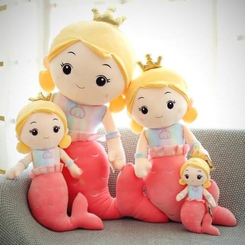 28cm Cute Mermaid Doll Princess Doll Plush Toy And Pillow Doll Little Girl Gift Sleeping Pillow Christmas Gift Free Shipping