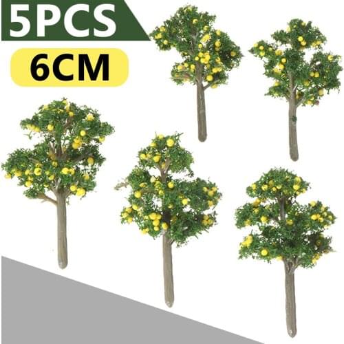 5pcs Artificial Fruit Apple Trees Room Decoration Flower Gardening Tools Fake DIY Railway Scenery Layout Tree Supplies