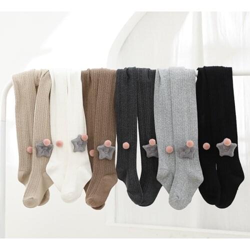 Kid Girl Tights Baby Stockings Autumn Baby Tights Cotton Knitted Child Pantyhose Cotton Pants Candy Color Cute Girls trousers