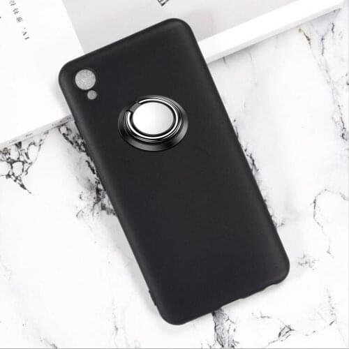 Soft Case For Vivo S1 Pro S5 U3 U3x V15 V17 X30 Y11 Y12 Y15 V17 Y17 Y19 Y91C Pro Neo Back Ring Metal Car Magnetic Holder Cover