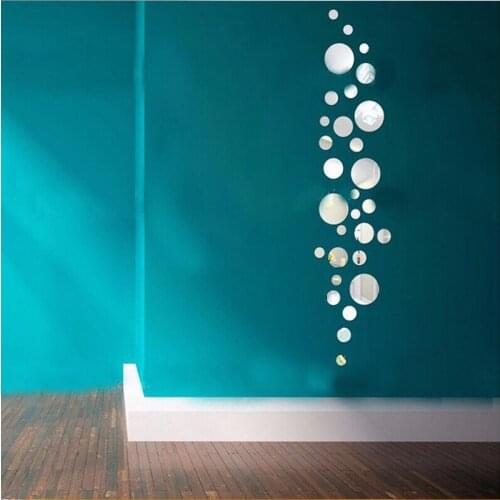 Hot sale acrylic wall stickers mirror surface diy stickers pegatinas de pared living room decoration 3d sticker wall art