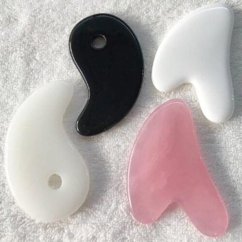 New Eyes Face Natural Green Aventurine Jade Gua Sha Board Face Scraping Piece Demolition Plate Face Body Massage Face Lift Tool