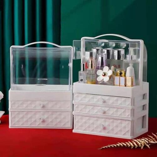 Makeup Organizer for Cosmetic Large Capacity Cosmetic Storage Box Organizer Desktop Jewelry Nail Polish Makeup Drawer Container