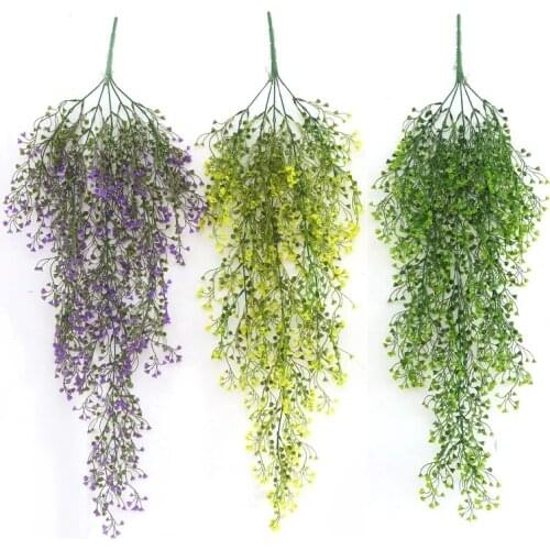 Orchid Vine Artificial Leaf Garland Vine Fake Foliage Flower Wall Hanging Basket Flower Orchid Flower Wedding Party Home Decor