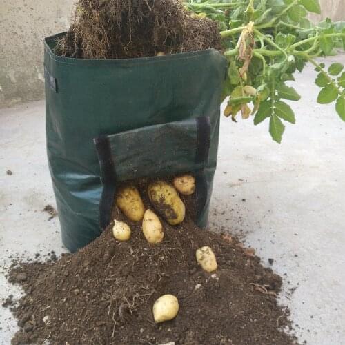1pc Woven Potato Cultivation Planting Bags Vegetable Garden Growing Bags Pots Planters Farm Home Garden Farm Supplies