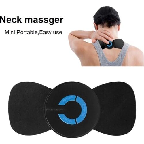 Portable Neck Massager Mini Electric Convenient Intelligent Cervical Massage Stickers Meridian Massager Muscle Relief Pain Tool