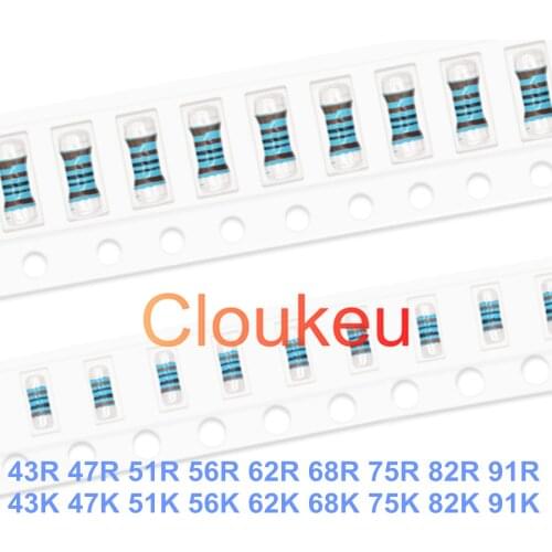 Precision Resistance CSR 0204 1206 0207 1% 43R 47R 51R 56R 62R 68R 75R 82R 91R 43K 47K 51K 56K 62K 68K 75K 82K 91K