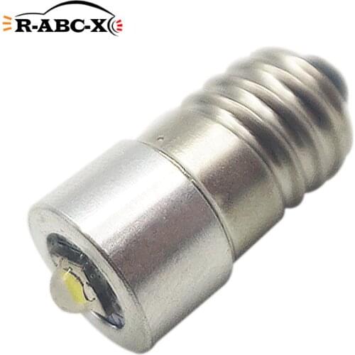 RUIANDSION 1Pcs 3030SMD LED 3D Flashlight 6D Torch Bulb E10 DC 3V 4.5V 6V 12V 24V Energy Saving 2-16Cells Replace White 6000K