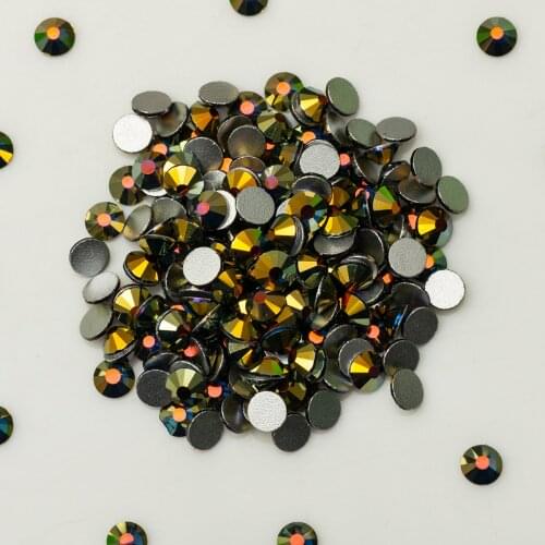 YANRUO Montana AB (207 AB) DIY Rhinestones Flatback Crystal Non Hotfix Supplies Glass Stones for Blets Costume Jewelry Strass