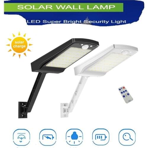 Led solar outdoor light Garden Wall Motion Sensor lamp remote control rotate bracket 3 Mode Waterproof light