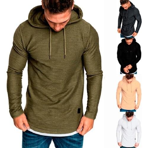 New Mens Hoodies Sweatshirts Leisure Pullover for Male Solid Color Long Sleeve Hoodie Sweatshirt Sportwear Man Hoodies