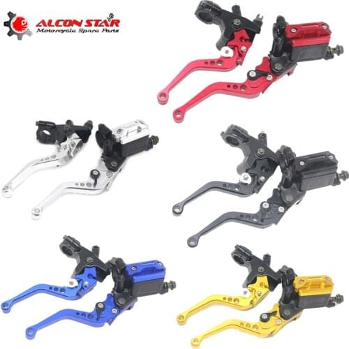 Alconstar- Universal 22mm Motorcycle Brake Clutch Master Cylinder Reservoir Pump Levers Hydraulic Clutch Lever For CBR125 NINJA