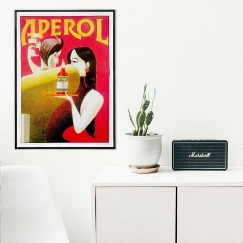 Vintage Liquor Aperol-Wine Canvas Paintings for Kitchen Decor Poster and Wall Print Art Picture for Living Room Bedroom
