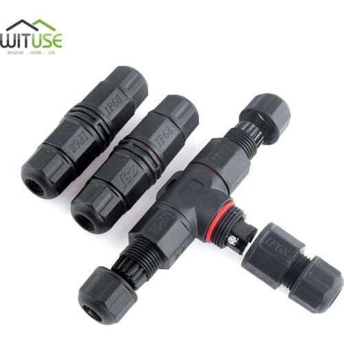 2pcs IP68 Waterproof Cable Connector 2/3/4/5 Pin Electrical Sealed Retardant AC Junction Box Wire Connectors Underwater Wiring