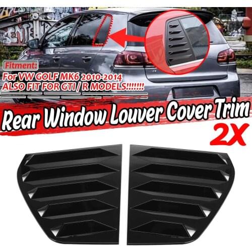 High Quality Car Rear Quarter Window Auto Side Louvers Vent Trim For VW For Volkswagen Golf 6 MK6 GTI R 2010 2011 2012 2013 2014
