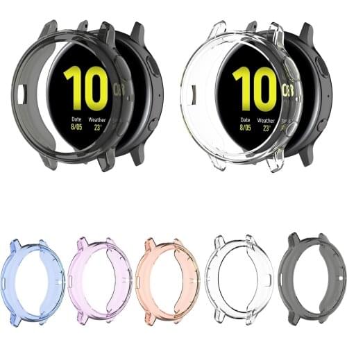 Soft TPU Silicone Protective Case For Samsung Galaxy Watch Active 2 40mm 44mm SM-R830 R820 Smart Watch Cover Shell
