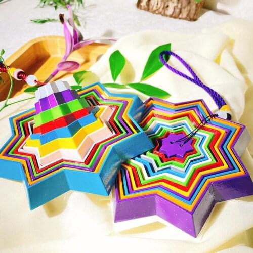 1PCs Christmas Pendant Falling Star Tower Unzip Christmas Gift Wind Chime Decoration For Home Kids Toys Gift Xmas New Year