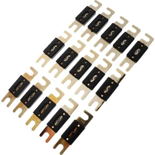 15 Pieces Car Audio Install 60A/100A/150A Gold Plated ANL Type Blade Fuses