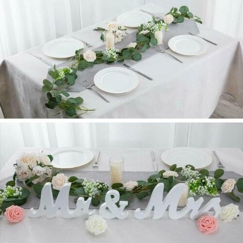 195cm Artificial Greenery Eucalyptus Leaves Rattan Wedding Decoration Silk Trailing Ivy Simulation Wall Hanging Leaf Party Decor