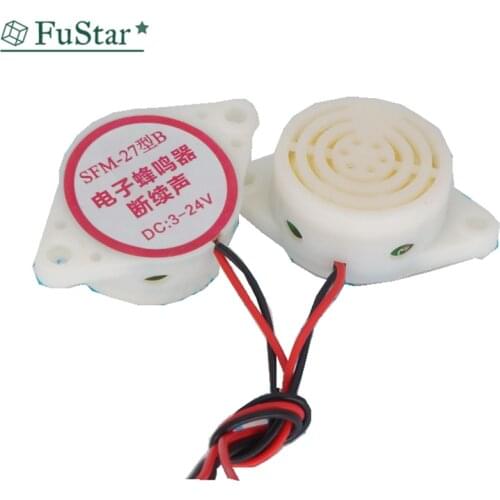 2PC/Lot SFM-27 B Intermittent Sound DC6 DC3-24V HYT-3015B Electronic Buzzer Active Loudspeaker