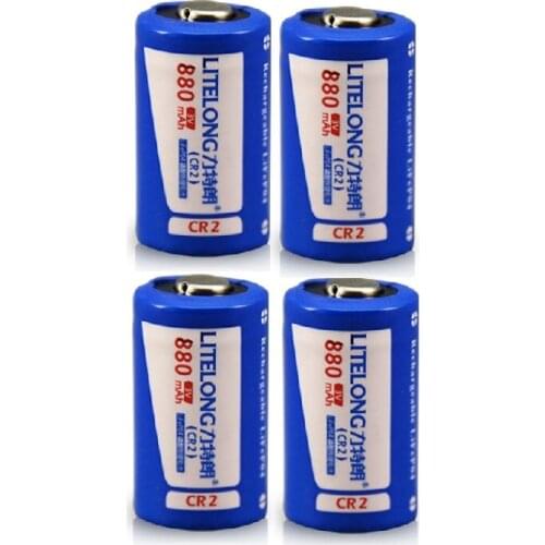 4pcs/lot Original 3V Cr2 rechargeable battery high capacity 880mah lithium ion rechargeable battery for camera lithium battery