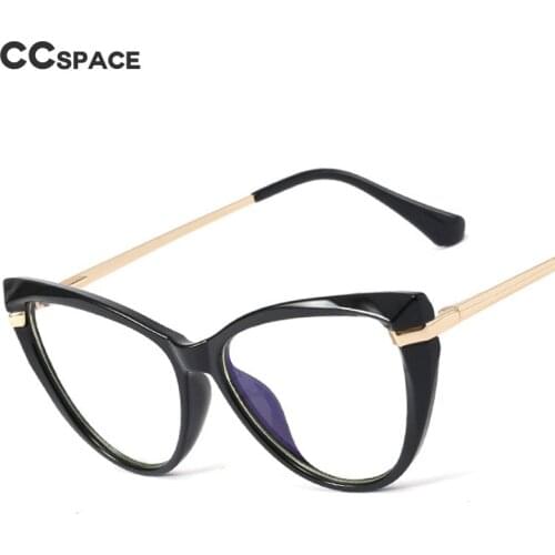 48254 Plastic Titanium Anti Blue Glasses Frames Men Women Cat Eye Optical Fashion Computer Glasses