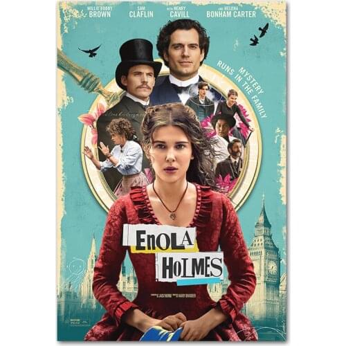 5D Diy Diamond Painting Enola Holmes Miss Poster diamond embroidery movie Painting Pictures full For Home Decor Wall Art