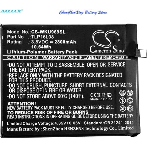 Cameron Sino 2800mAh Battery TLP16L08 for WIKO 9692,U Feel Prime