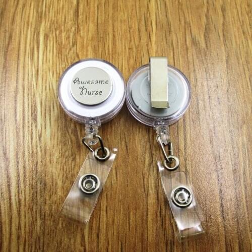 Awesome nurse Medical ID Badge Reel for Nurse Teacher Student retractable recoil id badge holder office work for nurse