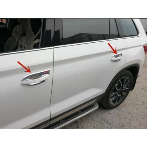 For Skoda Kodiaq 2017-2019 High-quality ABS Chrome door bowl handle decorative stickers anti-scratch protection car styling