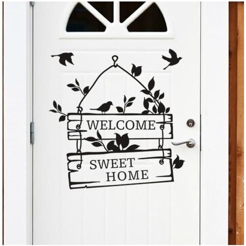 Welcome to sweet home bird wall stickers home decorations living room decoration sticker removable vinly wall decals