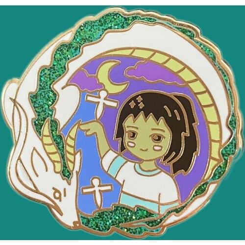 White Dragon Enamel Pins Brooch Collecting Beautiful Girl Lapel Badges Men Women Fashion Jewelry Gifts Adorn Backpack Collar Hat