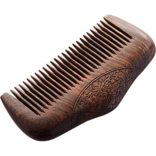 Pocket Comb Sandalwood Green Natural Super Narrow Dent Wood Combs Static Lice Beard Comb Hairstyle Sandalwood Comb