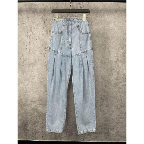 Fashion 2021 new ladies loose cotton jeans 0108